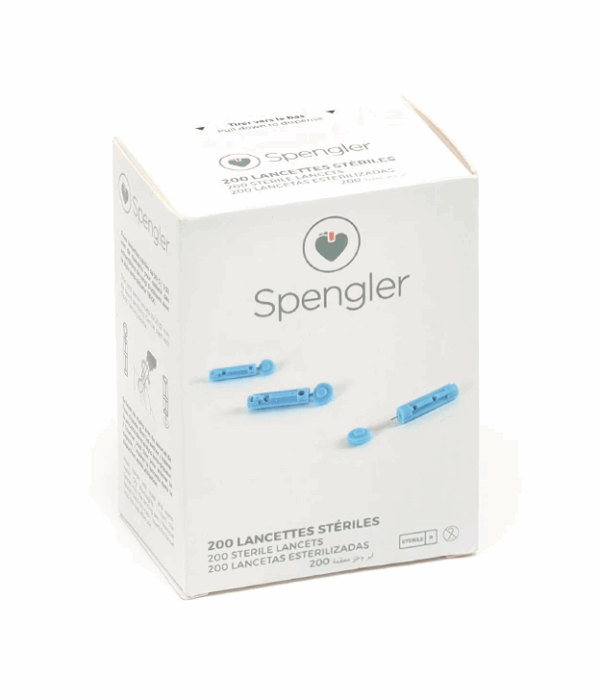 Lancettes pour Autopiqueur de Glucomètre / Lecteur de Glycémie SPENGLER ® JT100 et TB100 - Boîte de 200