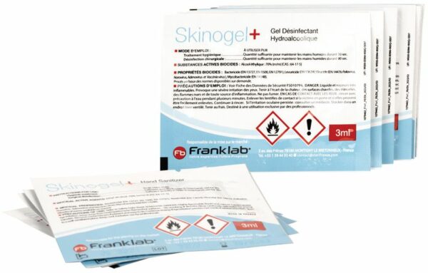 Gel hydroalcoolique unidose 3ml SKINOGEL +