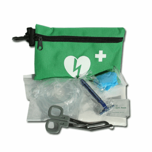 Trousse DAE de premiers secours verte