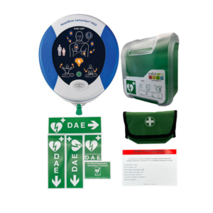 Pack DEA intérieur SAMARITAN 360P avec armoire Aivia IN+ signalétique + kit de réanimation + étiquette de maintenance